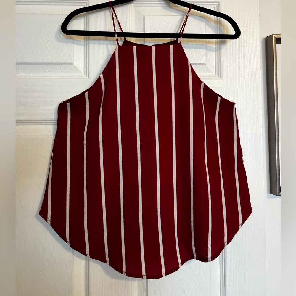 Mod Ref Red Stripe Halter Swing Tank